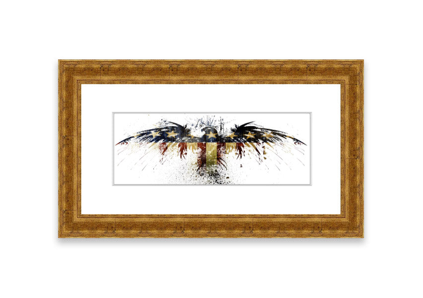 American Eagle 2 Cornwall framed print showcasing a majestic eagle in a beautifully crafted frame, available in various colors.