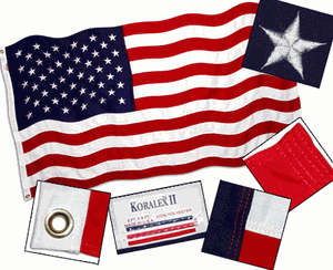 American Flag 3ft x 5ft made of durable spun polyester, designed for high wind resistance.