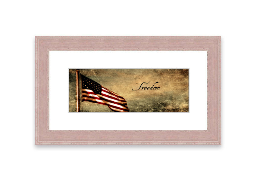 American Freedom Cornwall framed print showcasing vibrant colors and intricate details, ready to hang in various frame colors.