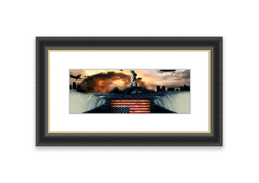 American Liberty Cornwall framed print showcasing vibrant colors and intricate details, available in various frame colors.