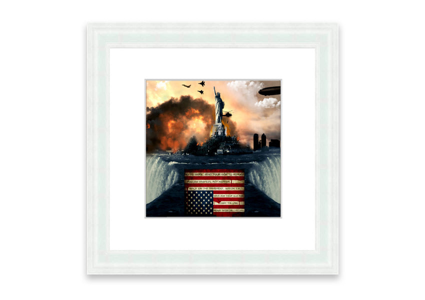 American Liberty Cornwall framed print showcasing vibrant colors and intricate details, available in various frame colors.