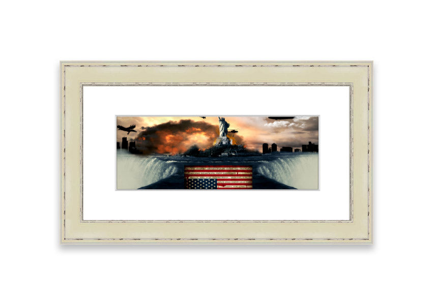 American Liberty Cornwall framed print showcasing vibrant colors and intricate details, available in various frame colors.