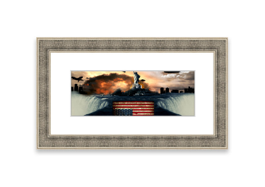 American Liberty Cornwall framed print showcasing vibrant colors and intricate details, available in various frame colors.