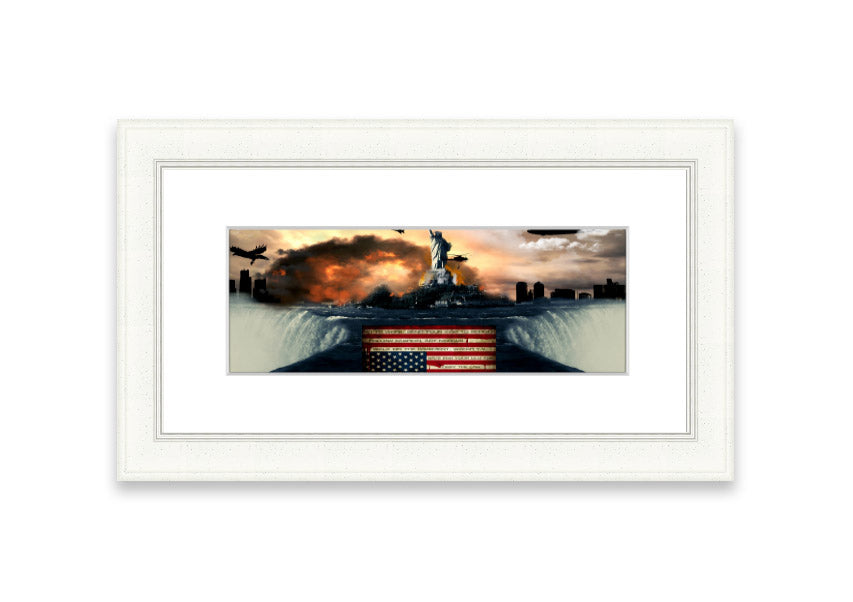 American Liberty Cornwall framed print showcasing vibrant colors and intricate details, available in various frame colors.