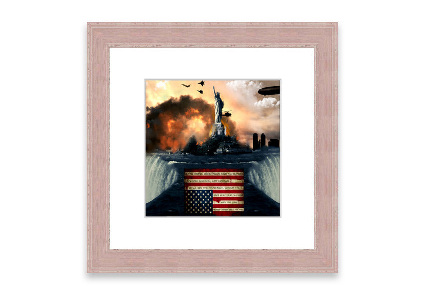 American Liberty Cornwall framed print showcasing vibrant colors and intricate details, available in various frame colors.