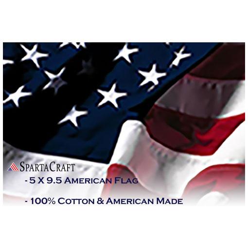 American Made Burial Flag, 5' x 9.5', crafted from 100% cotton, honoring military personnel.