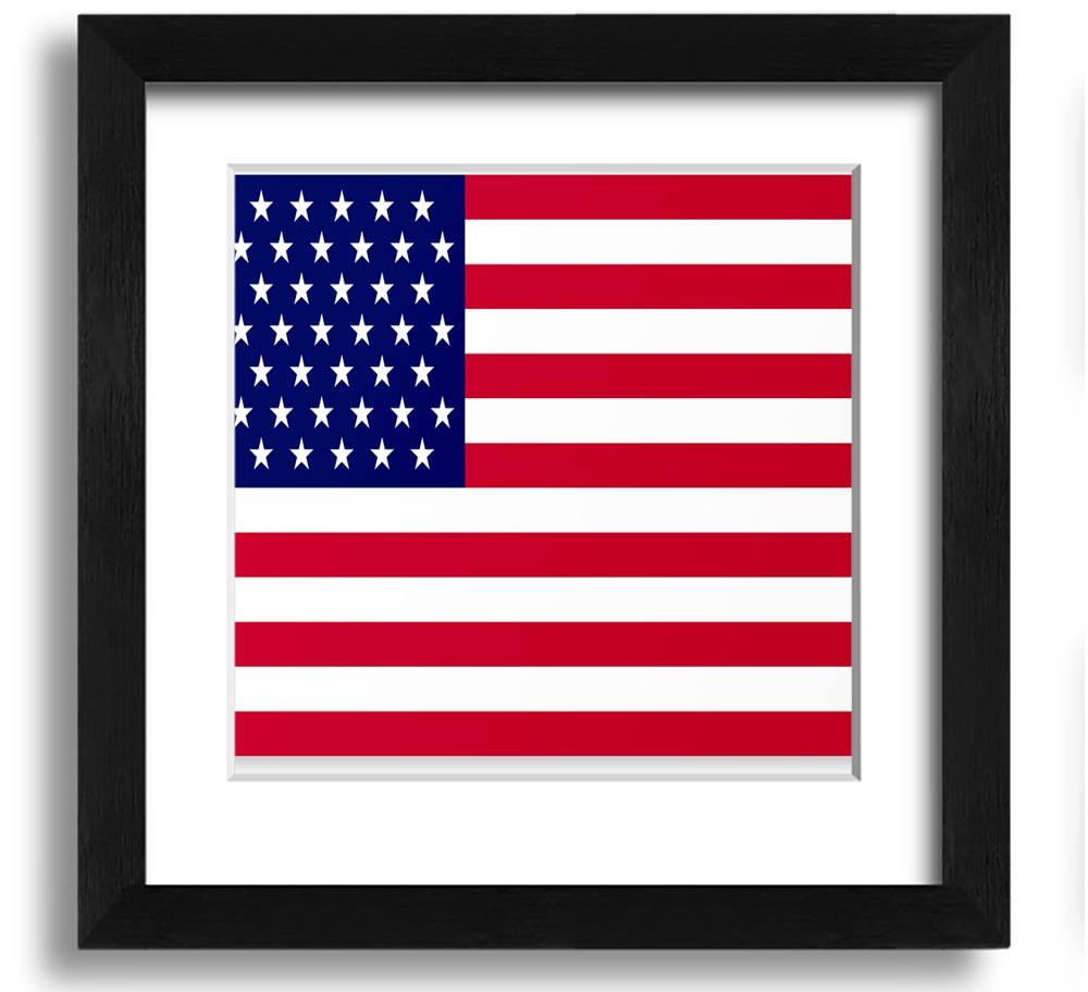 American Star Square Framed Print in various frame colors, showcasing a stylish design ready to hang.