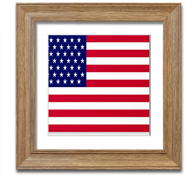 American Star Square Framed Print in various frame colors, showcasing a stylish design ready to hang.