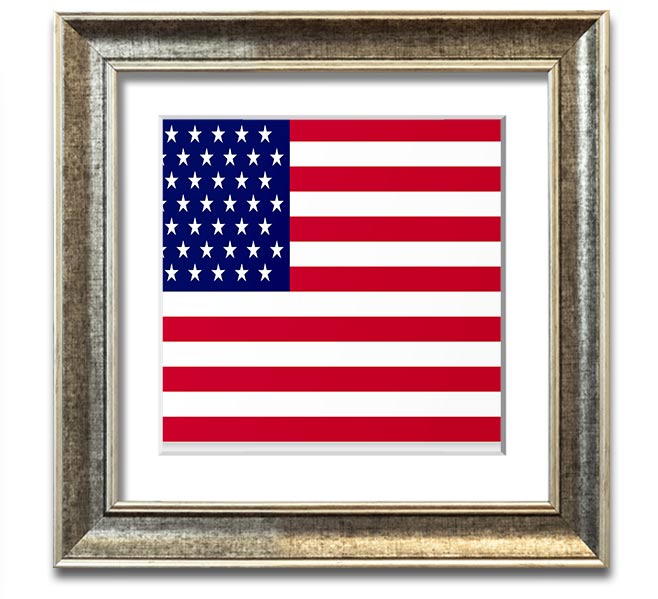 American Star Square Framed Print in various frame colors, showcasing a stylish design ready to hang.