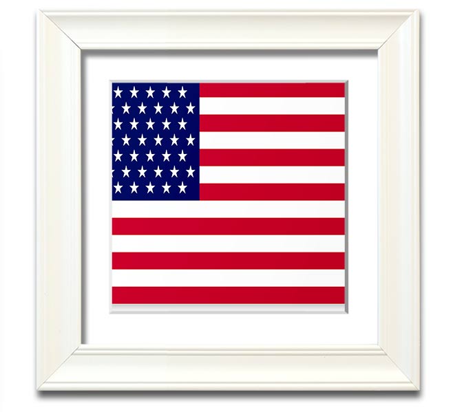 American Star Square Framed Print in various frame colors, showcasing a stylish design ready to hang.