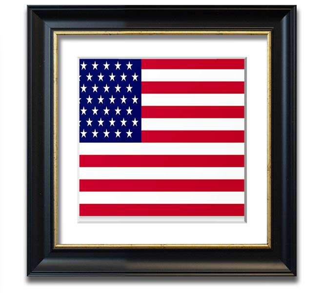 American Star Square Framed Print in various frame colors, showcasing a stylish design ready to hang.