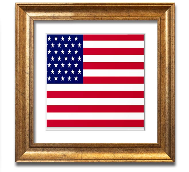 American Star Square Framed Print in various frame colors, showcasing a stylish design ready to hang.