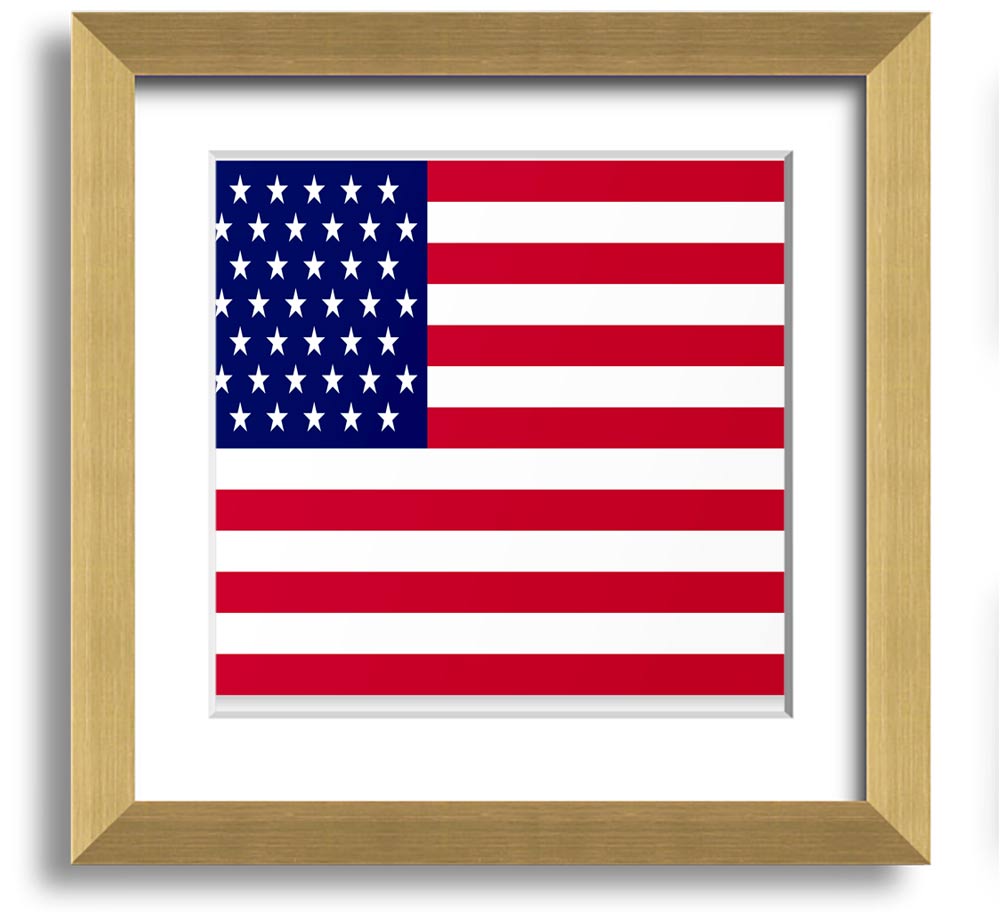 American Star Square Framed Print in various frame colors, showcasing a stylish design ready to hang.