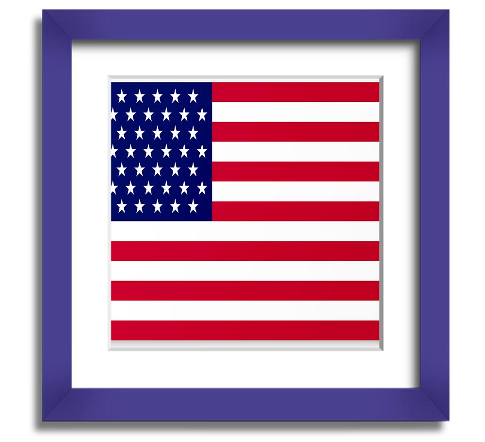 American Star Square Framed Print in various frame colors, showcasing a stylish design ready to hang.