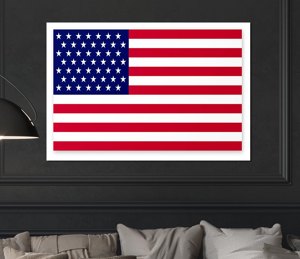 American Star canvas poster featuring vibrant colors and a striking design, ready for display or framing.