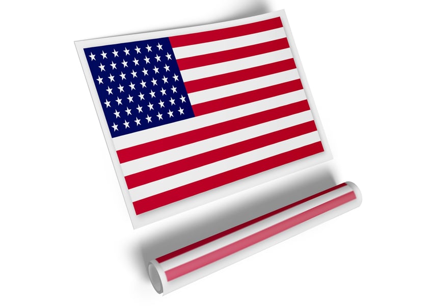 American Star canvas poster featuring vibrant colors and a striking design, ready for display or framing.