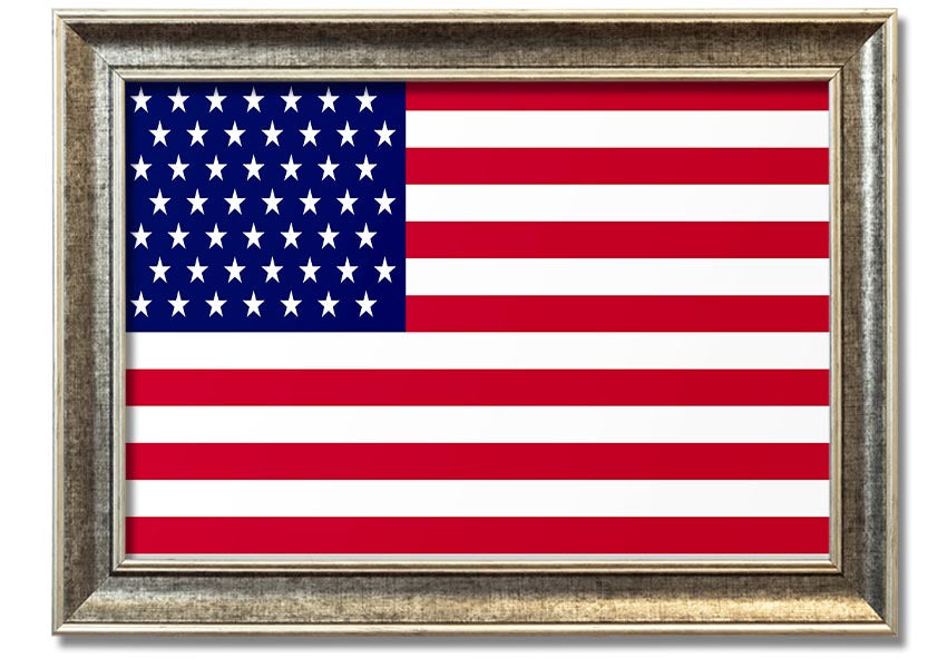 American Star framed print with multiple frame colors, handmade in the UK, ready to hang.