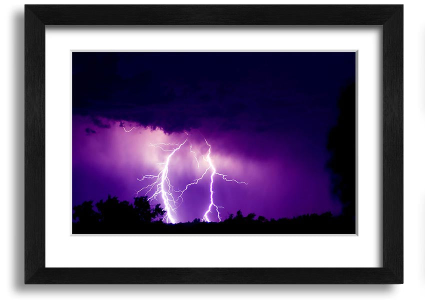 A beautifully framed Amethyst print showcasing rich purple hues, ready to hang, available in various frame colors.