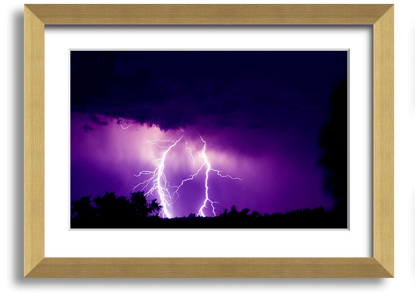 A beautifully framed Amethyst print showcasing rich purple hues, ready to hang, available in various frame colors.