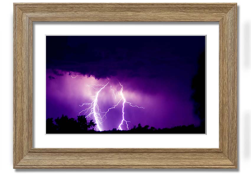 A beautifully framed Amethyst print showcasing rich purple hues, ready to hang, available in various frame colors.