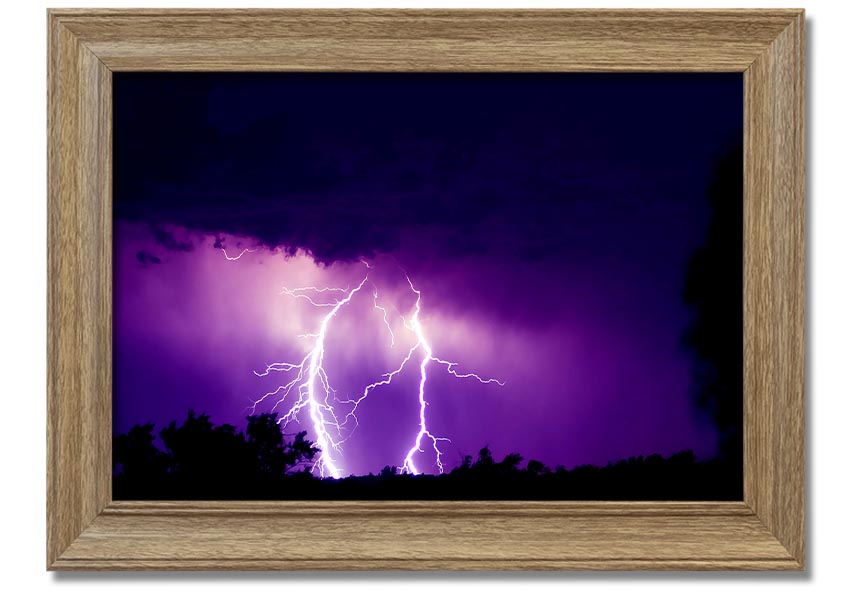 A beautifully framed Amethyst print showcasing rich purple hues, ready to hang, available in various frame colors.