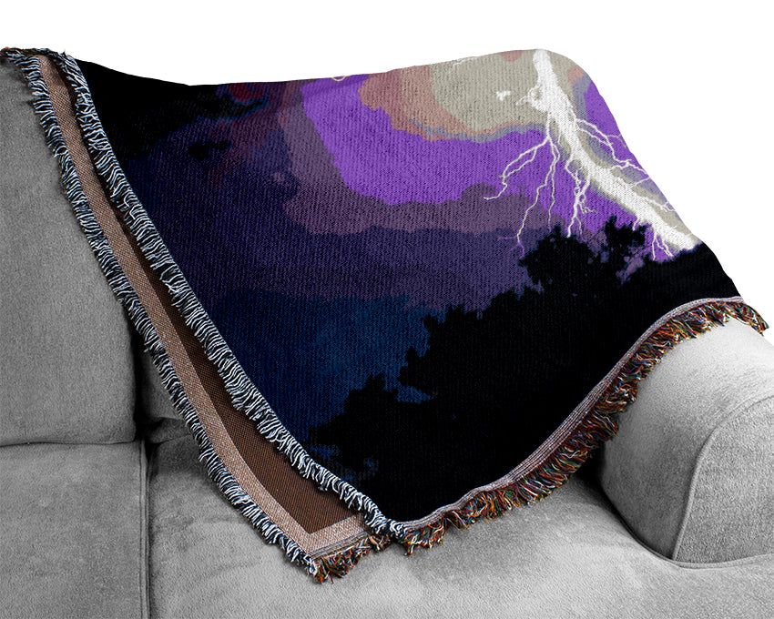 Luxurious Amethyst throw blanket made from 100% cotton with a thermal weave, perfect for enhancing home decor.