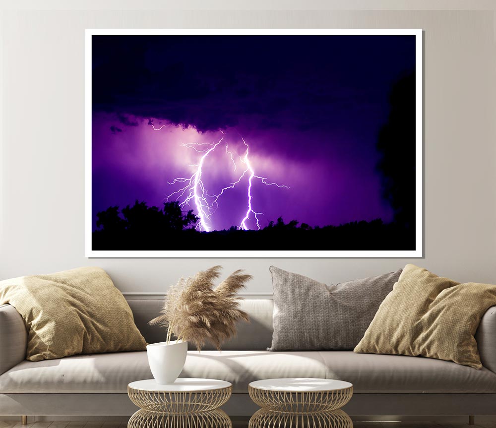 A vibrant amethyst poster printed on high-quality canvas, showcasing rich colors and intricate details, perfect for home decor.