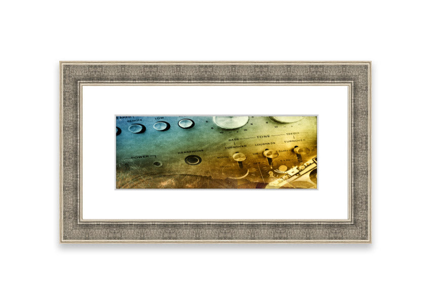 Amp It Up Cornwall framed print showcasing vibrant colors and landscape, available in various frame colors.