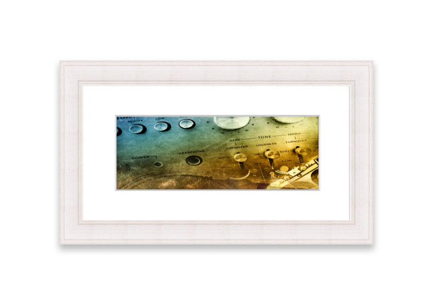 Amp It Up Cornwall framed print showcasing vibrant colors and landscape, available in various frame colors.