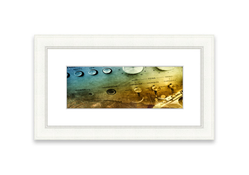 Amp It Up Cornwall framed print showcasing vibrant colors and landscape, available in various frame colors.