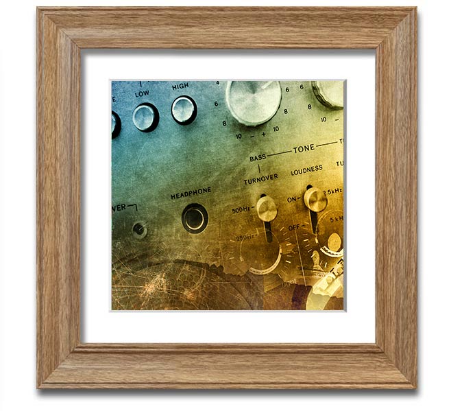 Amp It Up Square Framed Print in multiple frame colors, handmade in the UK, ready to hang.