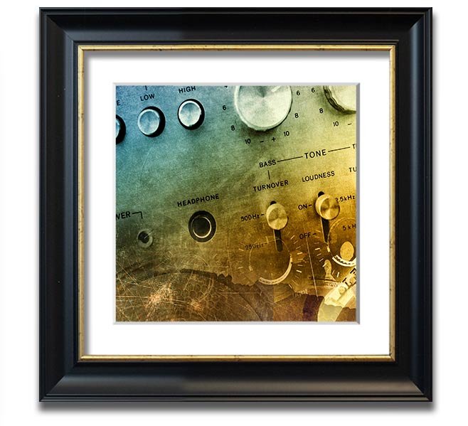 Amp It Up Square Framed Print in multiple frame colors, handmade in the UK, ready to hang.