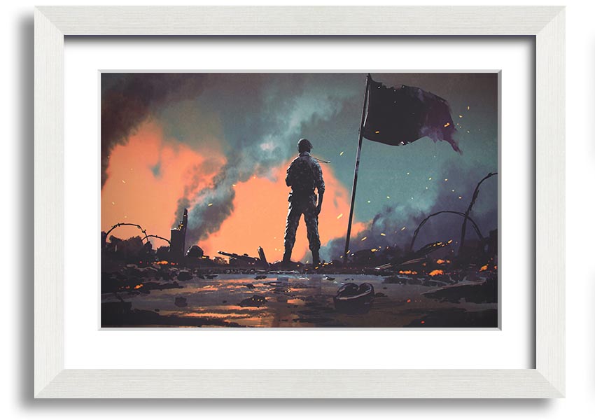 Framed print of 'Amy In The Smoke', showcasing intricate details and available in various frame colors.