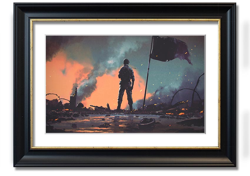 Framed print of 'Amy In The Smoke', showcasing intricate details and available in various frame colors.