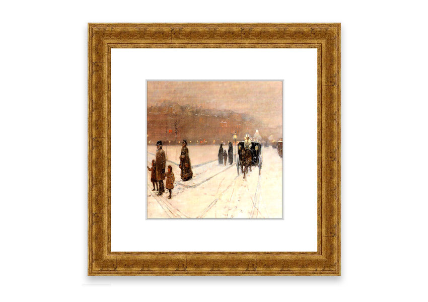 Framed print of Urban Fairy Tale Land by Hassam, showcasing vibrant colors and intricate details, ready to hang.