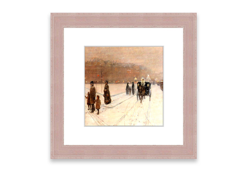 Framed print of Urban Fairy Tale Land by Hassam, showcasing vibrant colors and intricate details, ready to hang.