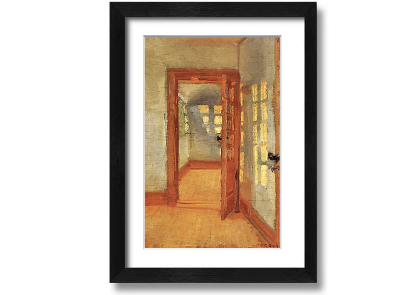 Framed print of Anna Ancher House, showcasing vibrant colors and intricate details, ready to hang.