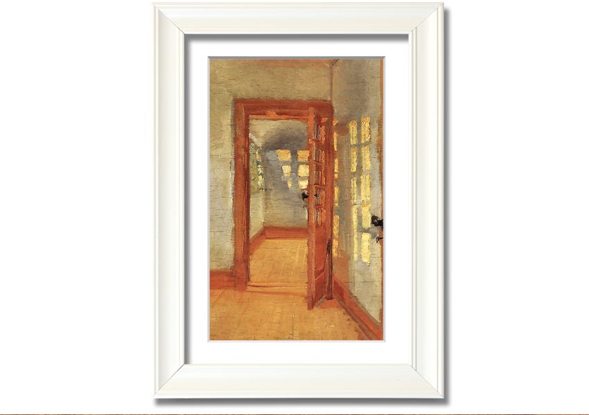 Framed print of Anna Ancher House, showcasing vibrant colors and intricate details, ready to hang.