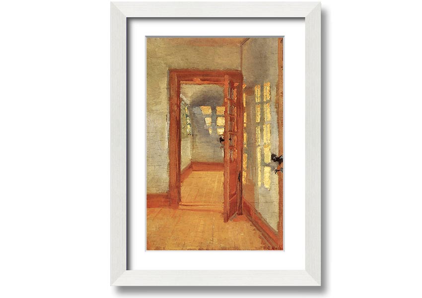 Framed print of Anna Ancher House, showcasing vibrant colors and intricate details, ready to hang.