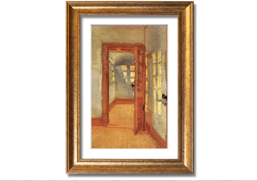 Framed print of Anna Ancher House, showcasing vibrant colors and intricate details, ready to hang.