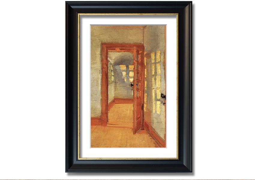 Framed print of Anna Ancher House, showcasing vibrant colors and intricate details, ready to hang.