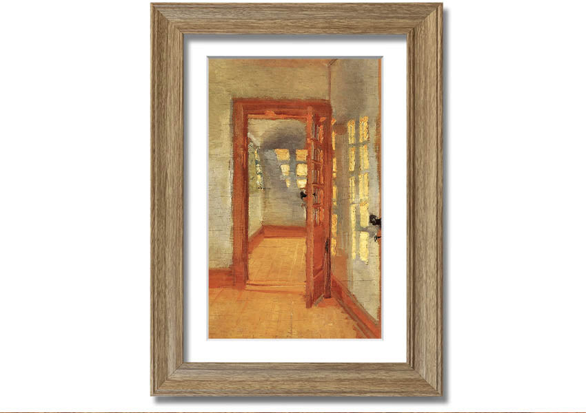 Framed print of Anna Ancher House, showcasing vibrant colors and intricate details, ready to hang.