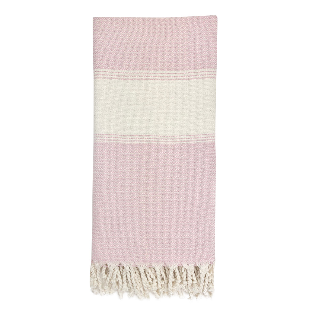 Anatolia Stripe Turkish Towel showcasing vibrant patterns and tassels, perfect for beach or bath use.