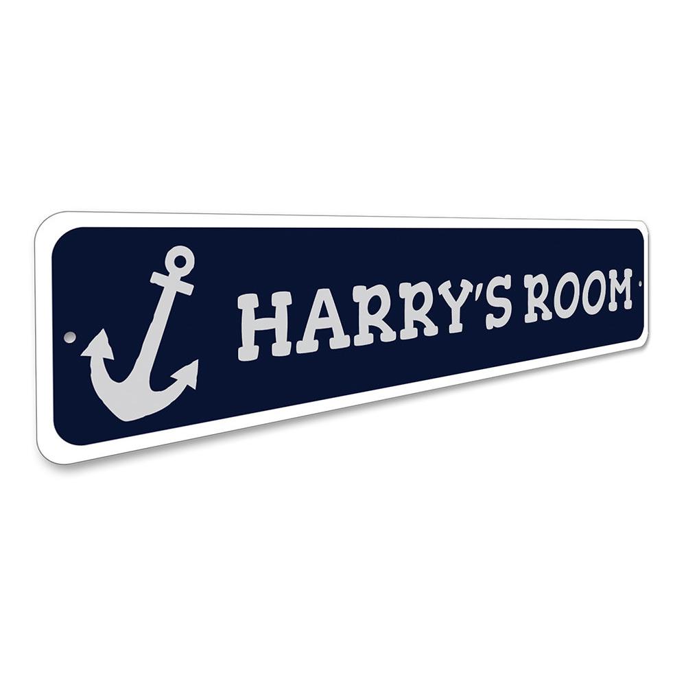 Customizable Anchor Sign made of high-quality aluminum, featuring unique designs suitable for kids' rooms and various indoor/outdoor spaces.