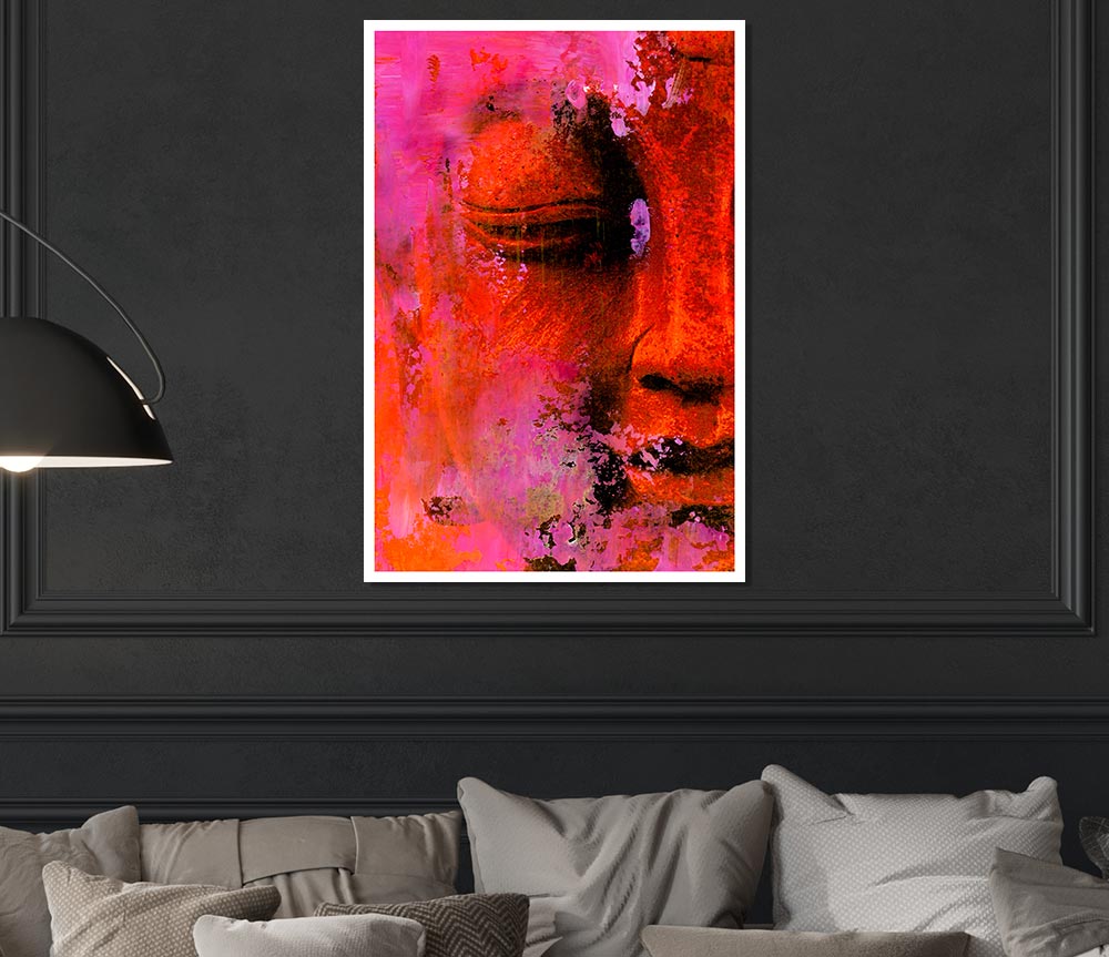 A high-quality canvas print of an Ancient Buddha Statue, showcasing intricate details and serene expression.