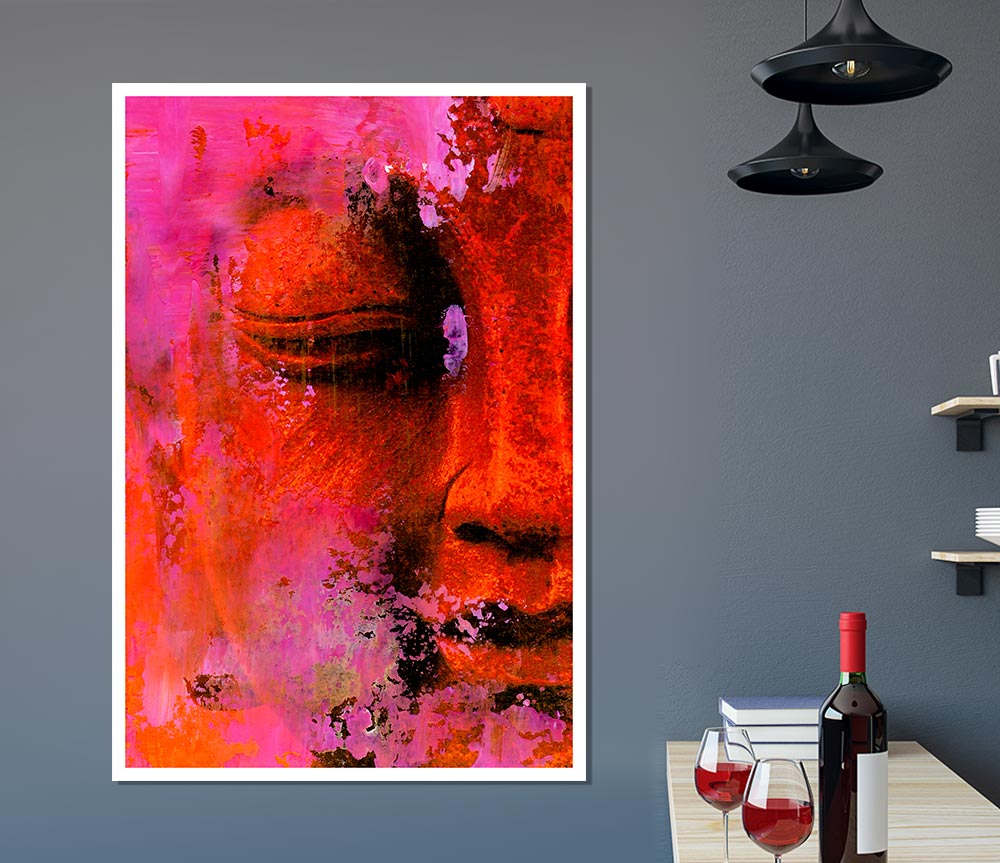 A high-quality canvas print of an Ancient Buddha Statue, showcasing intricate details and serene expression.