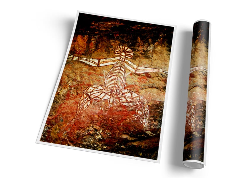 A high-quality canvas poster featuring intricate designs of Ancient Cave Art, showcasing historical artistic expressions.