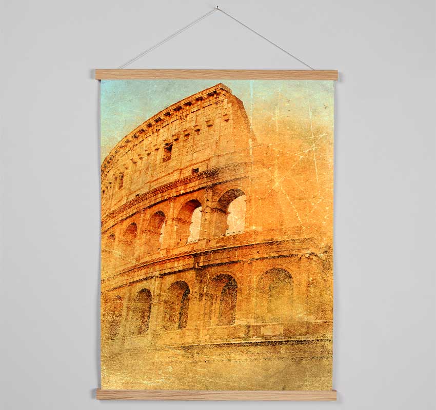 Ancient Colosseum wooden poster hangers displaying prints with a sleek design and magnetic fastening.