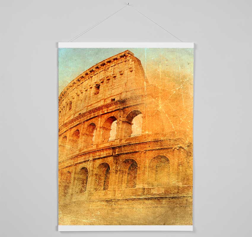 Ancient Colosseum wooden poster hangers displaying prints with a sleek design and magnetic fastening.