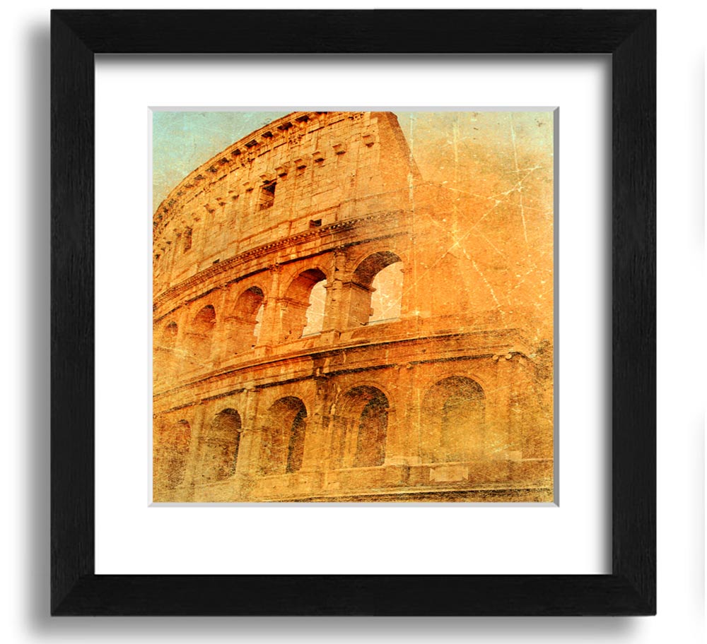 A beautifully framed print of the Ancient Colosseum, showcasing its architectural details and grandeur.